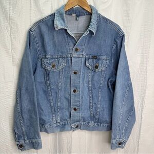 Vintage 70’s WRANGLER Range Jacket Blue Denim Jean Trucker Coat Mens Size 46